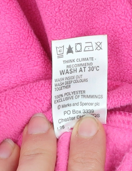 Marks and Spencer Women’s Pink Fleece Full Zip Jacket UK 10