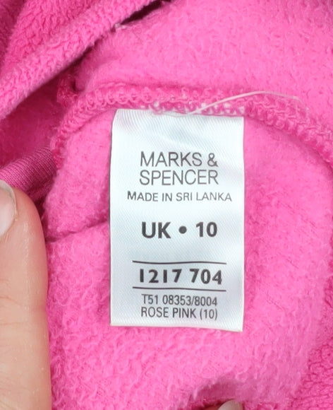 Marks and Spencer Women’s Pink Fleece Full Zip Jacket UK 10