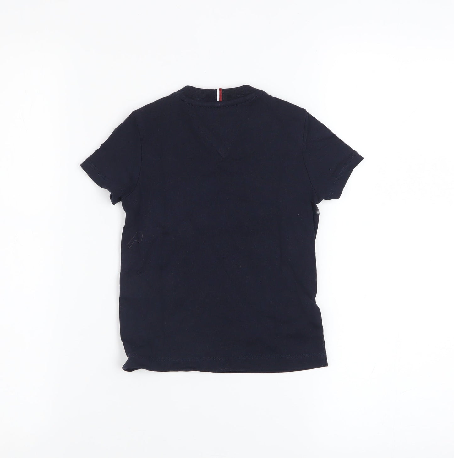 Tommy Hilfiger Boys Blue Logo Cotton Short Sleeve T-Shirt 3 Years