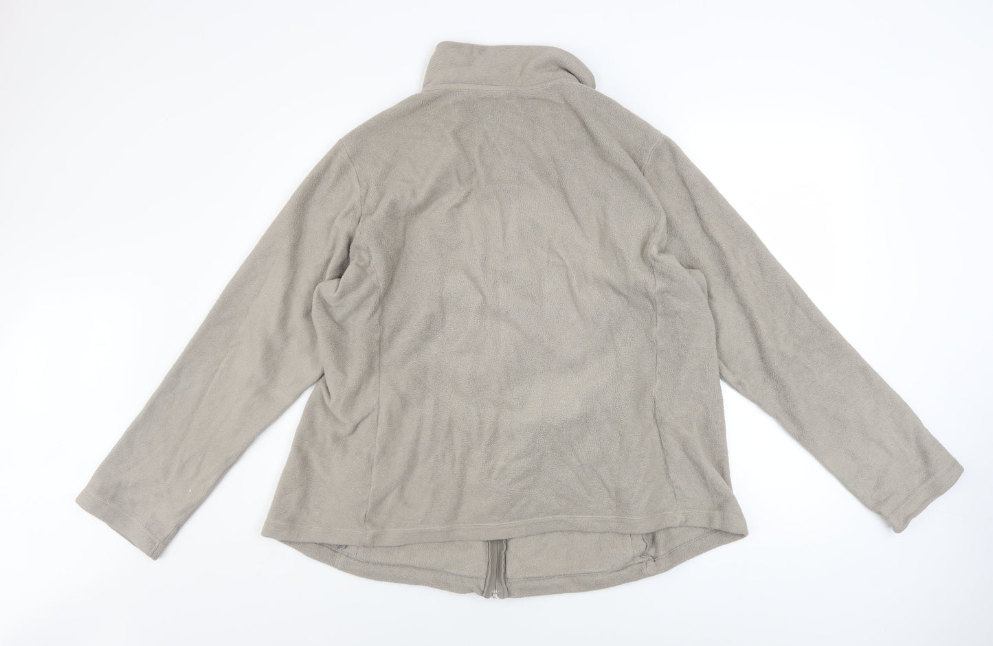 UNIQLO Womens Beige 2XL Fleece Full Zip Activewear Jacket