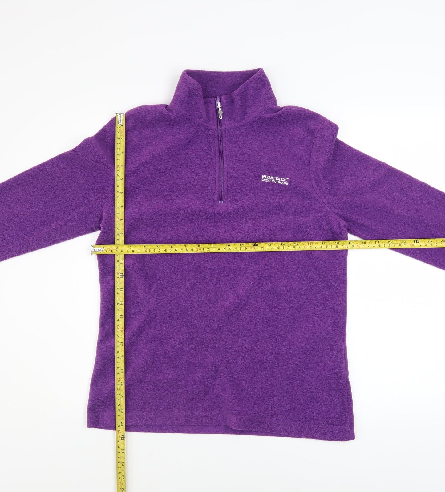 Regatta Women's Purple Fleece Pullover Sweatshirt UK 10 1/4 Zip Outdoor
