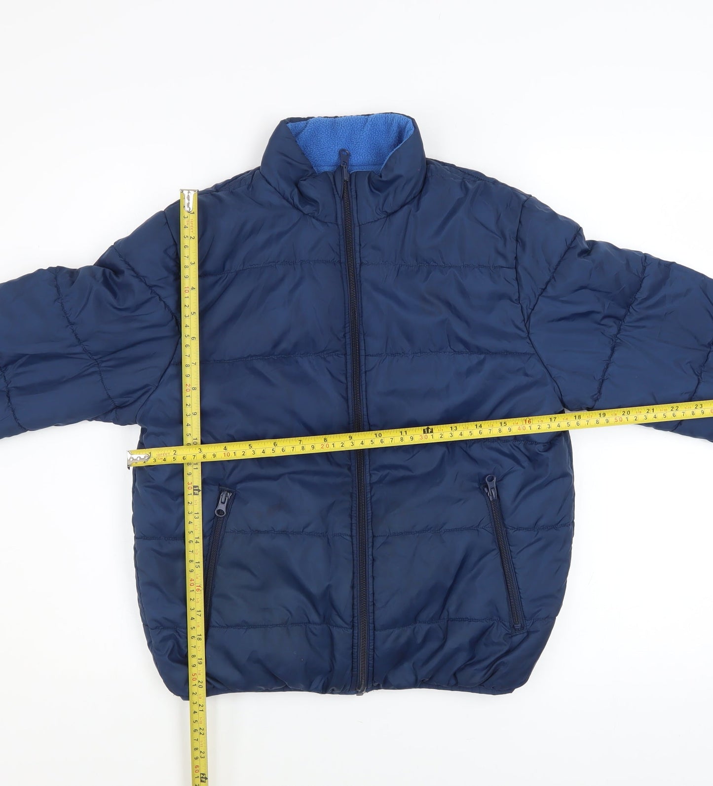 Lindex Boys Blue 11-12 Years Puffer Jacket Water Repellent Polyester