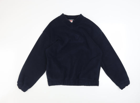 Fila Men's Blue Fleece Pullover Sweatshirt L Vintage Sportswear