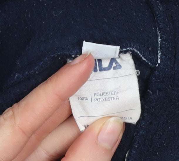 Fila Men's Blue Fleece Pullover Sweatshirt L Vintage Sportswear