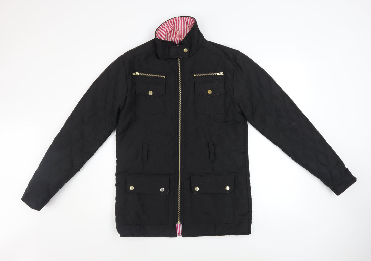 Urban Diva Women's Black Quilted Mid-Length Jacket L