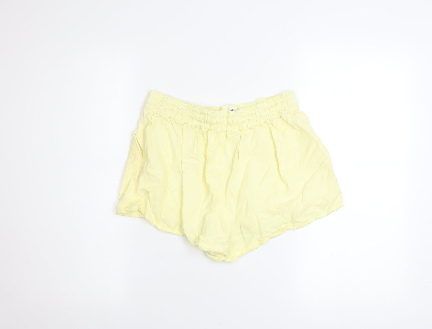 River Island Women’s Yellow Relaxed Lyocell Drawstring Shorts UK 8