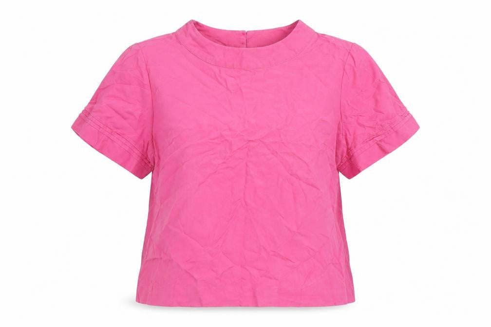 Paul Costelloe Living Studio Pink Short Sleeve Cotton Top Women's Size 14
