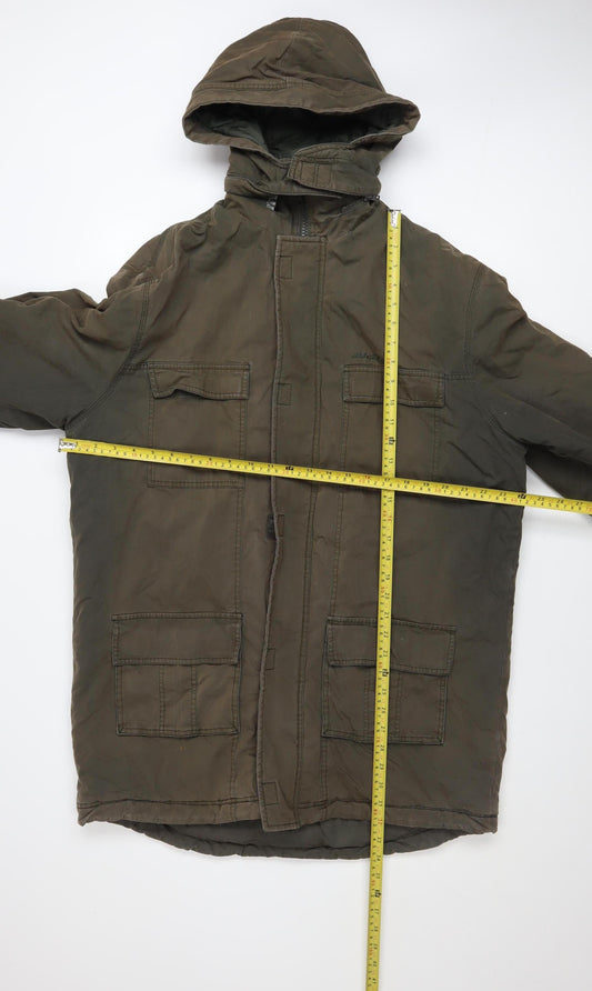 Dickies Men's Green Hooded Parka Jacket L Regular Fit