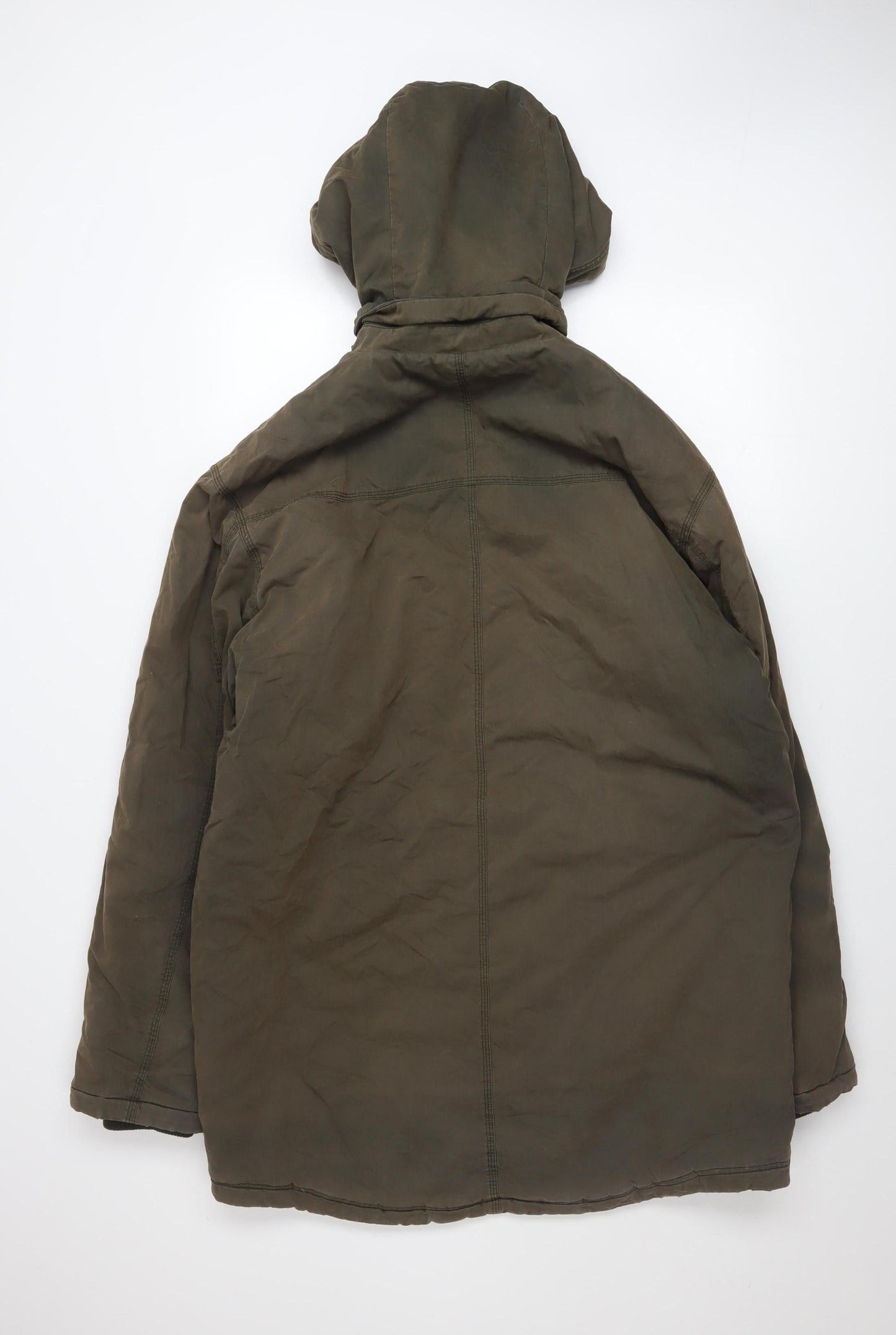 Dickies Men's Green Hooded Parka Jacket L Regular Fit