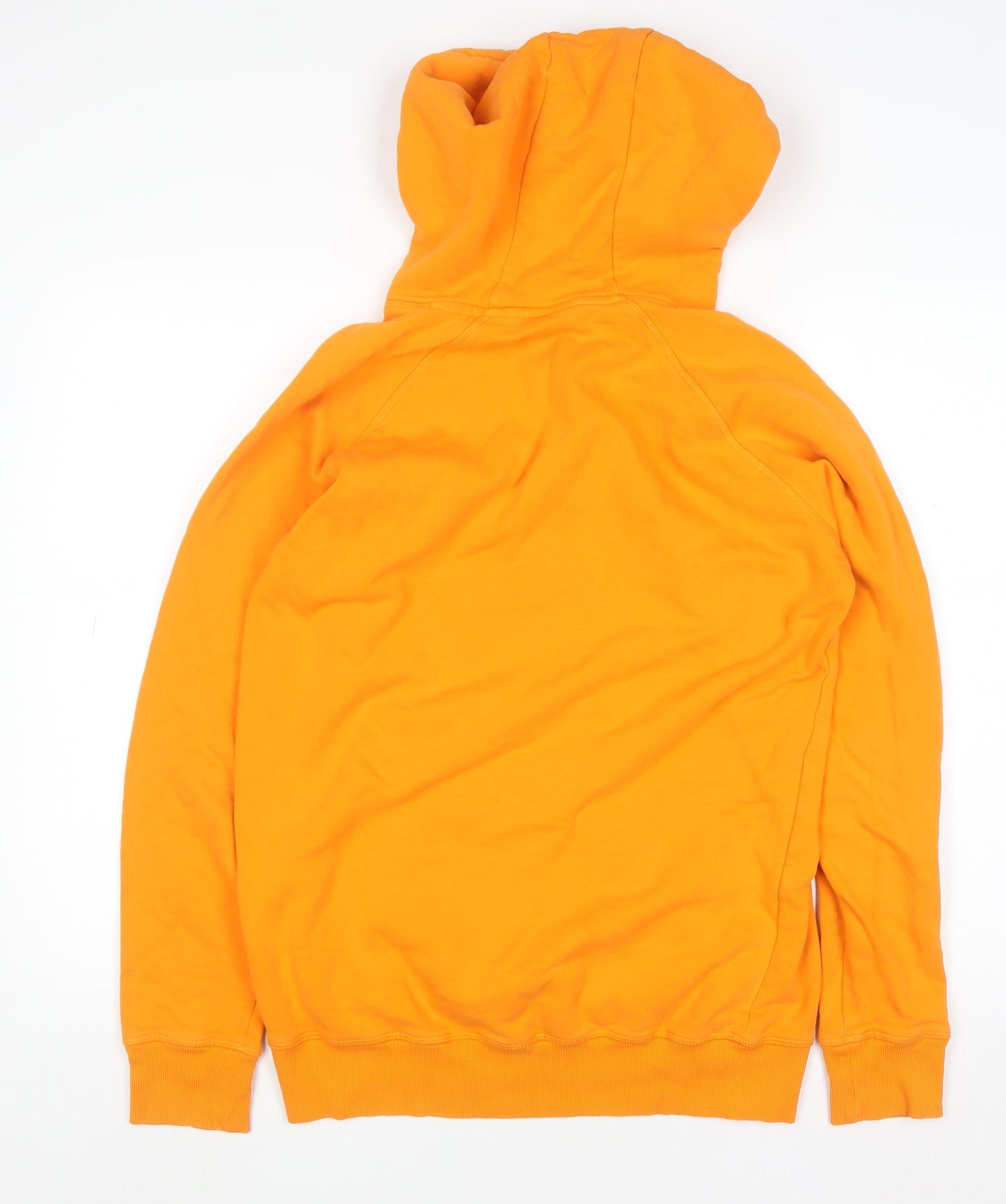 Gymshark Men’s Orange Pullover Hoodie Size S Regular Fit Logo Fitness