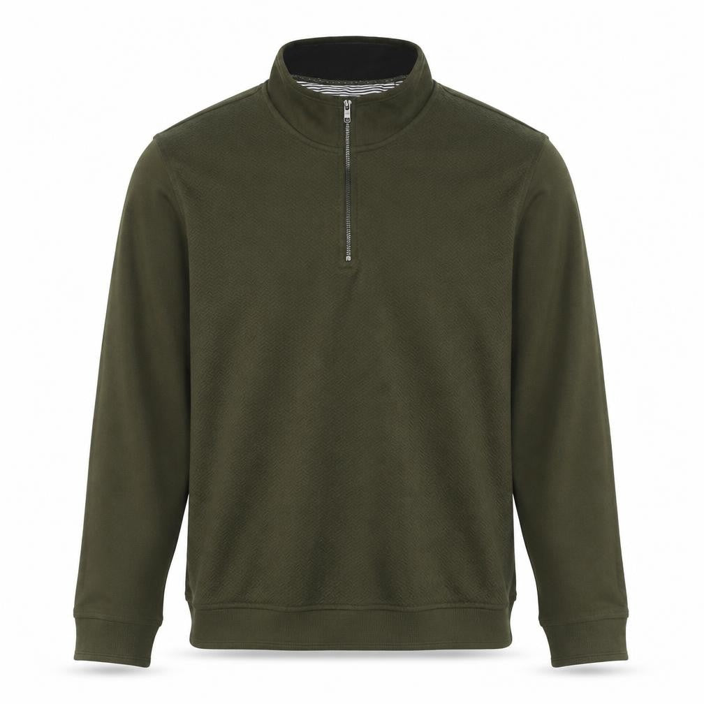 Ted Baker Men's Green 1/4 Zip High Neck Sweatshirt Size L