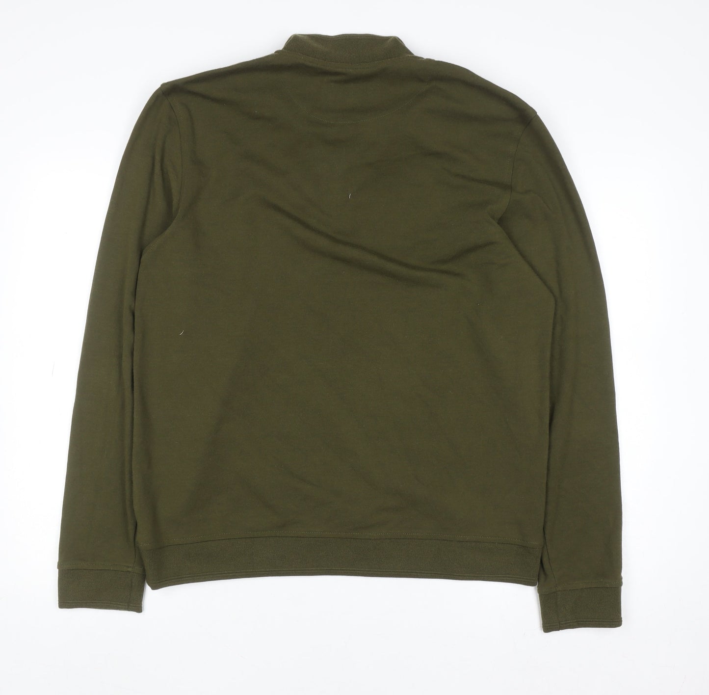 Ted Baker Men's Green 1/4 Zip High Neck Sweatshirt Size L