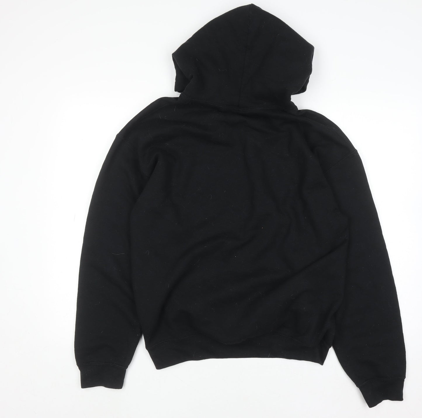 JLingz Men's Black Pullover Hoodie M Regular Fit Graphic Logo Fleece