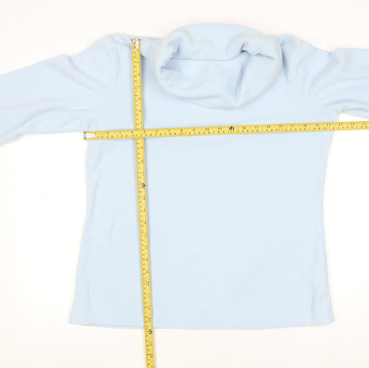 Mountain Warehouse Womens Blue Fleece Cowl Neck Jumper Size 14