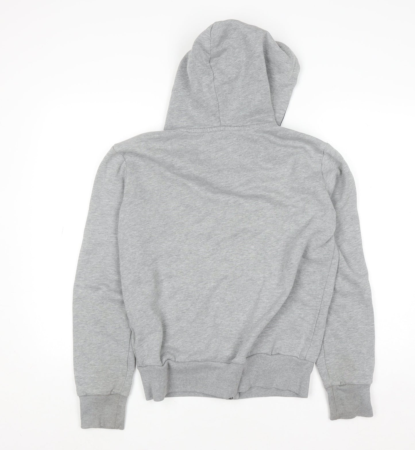 Superdry Men's Grey Full Zip Hoodie Medium Embroidered Logo