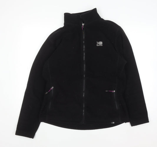 Karrimor Womens Black Fleece Full Zip Hoodie UK 14 Polyester Outdoor Jacket