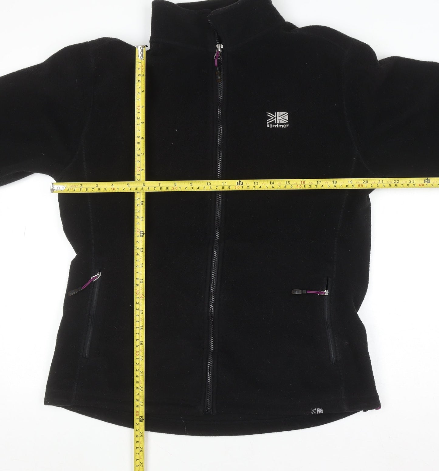 Karrimor Womens Black Fleece Full Zip Hoodie UK 14 Polyester Outdoor Jacket