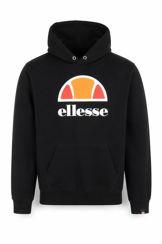 Ellesse Men’s Black Pullover Hoodie S Logo Fleece Sweatshirt