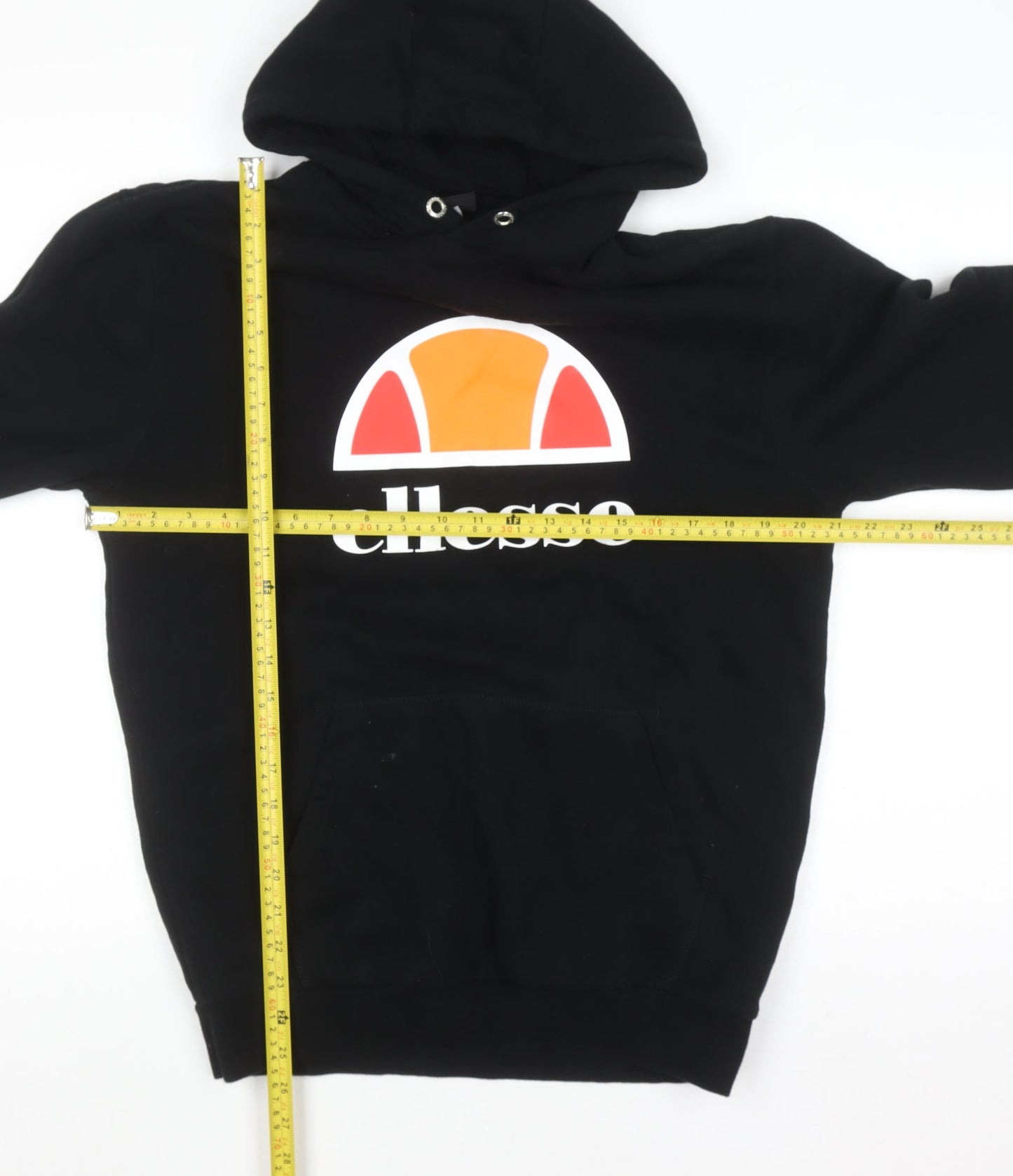 Ellesse Men’s Black Pullover Hoodie S Logo Fleece Sweatshirt