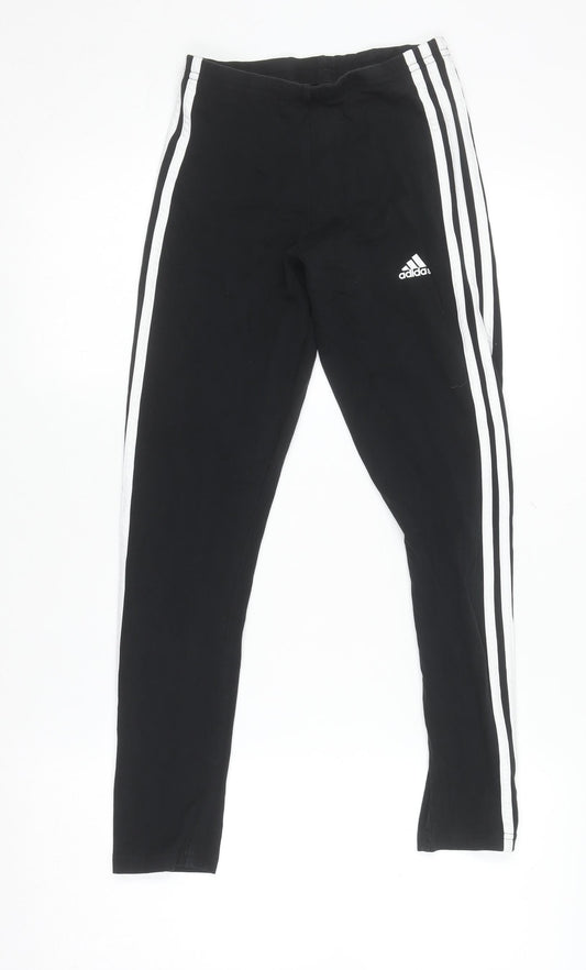 Adidas Womens Black XS Leggings Jogger Style Cotton Blend