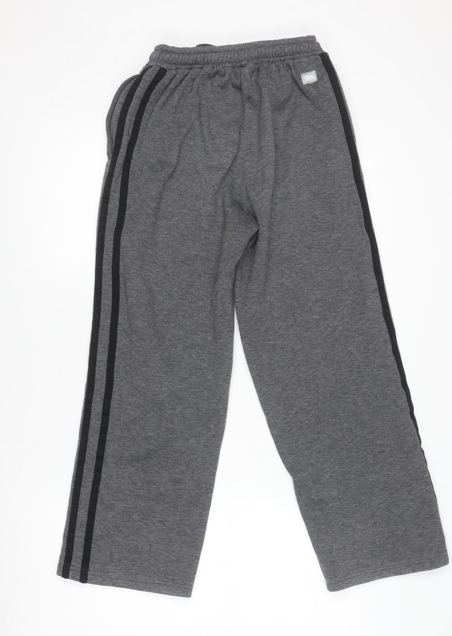 Lonsdale Boys Grey Track Pants 11-12 Years Fleece Regular Fit Joggers