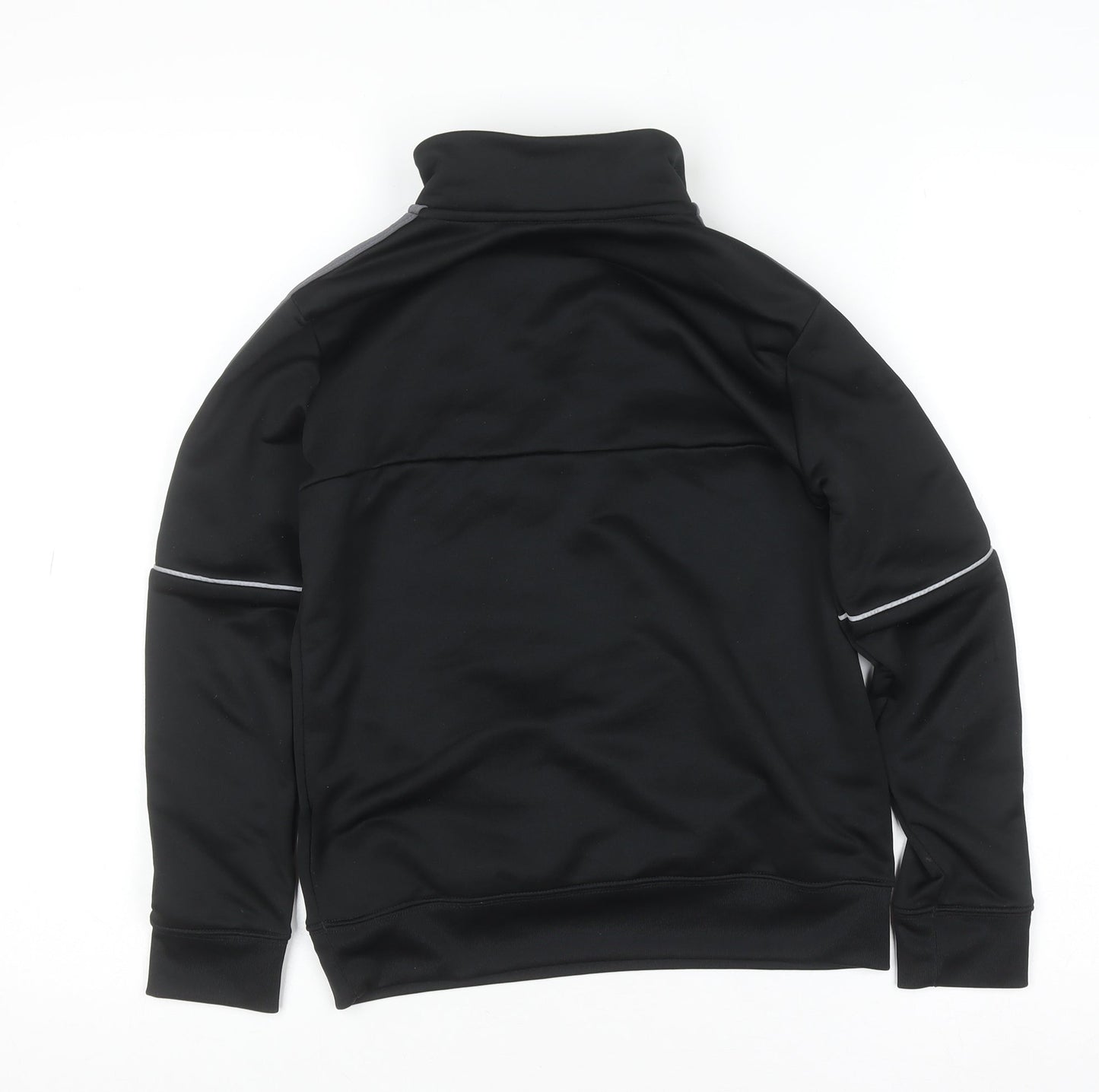 Adidas Boys Black 9-10 Years 1/4 Zip Pullover Sweatshirt