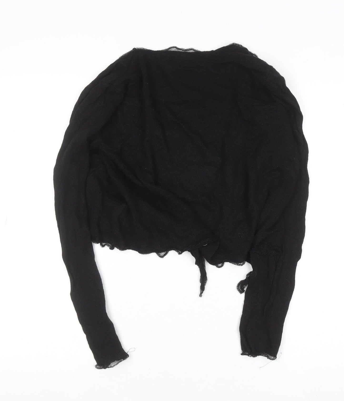 Jigsaw Women's Black Wool Blend V-Neck Cardigan Size S