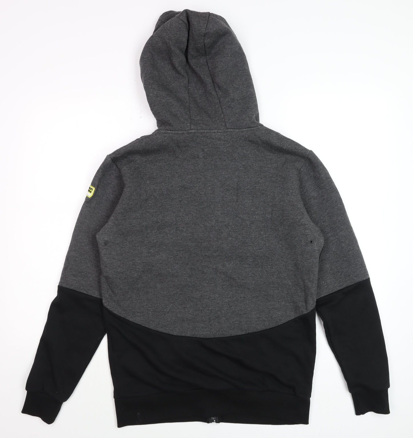 Gold's Gym Men's Grey Black Hooded Full Zip Jacket Size S