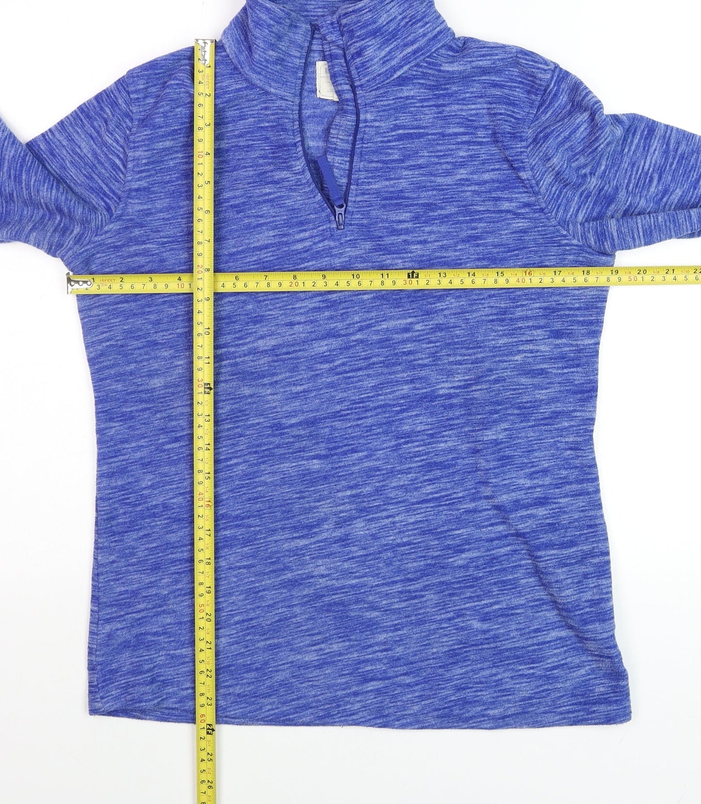 Mountain Warehouse Men's Blue 1/4 Zip Fleece Pullover Sweatshirt Size 10