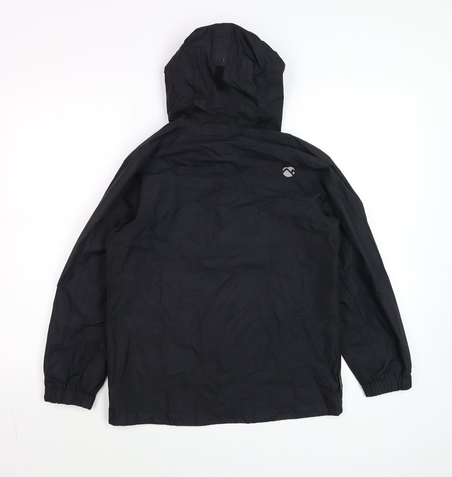 Gelert Boys Black Hooded Waterproof Rain Coat Jacket 11-12 Years