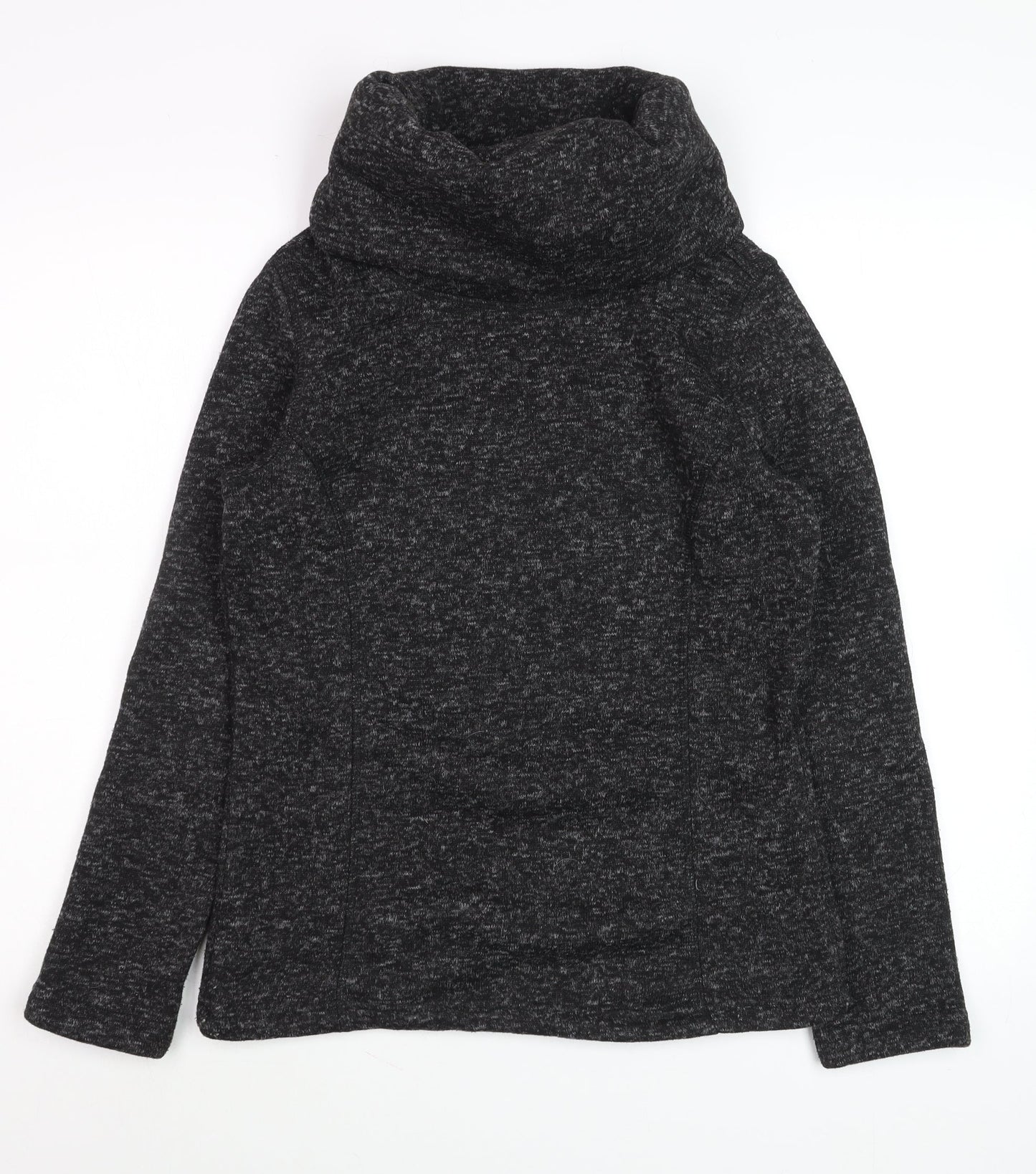 Mountain Warehouse Women’s Black Funnel Neck Pullover Sweatshirt UK 8