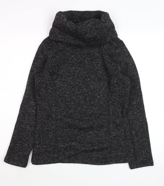 Mountain Warehouse Women’s Black Funnel Neck Pullover Sweatshirt UK 8