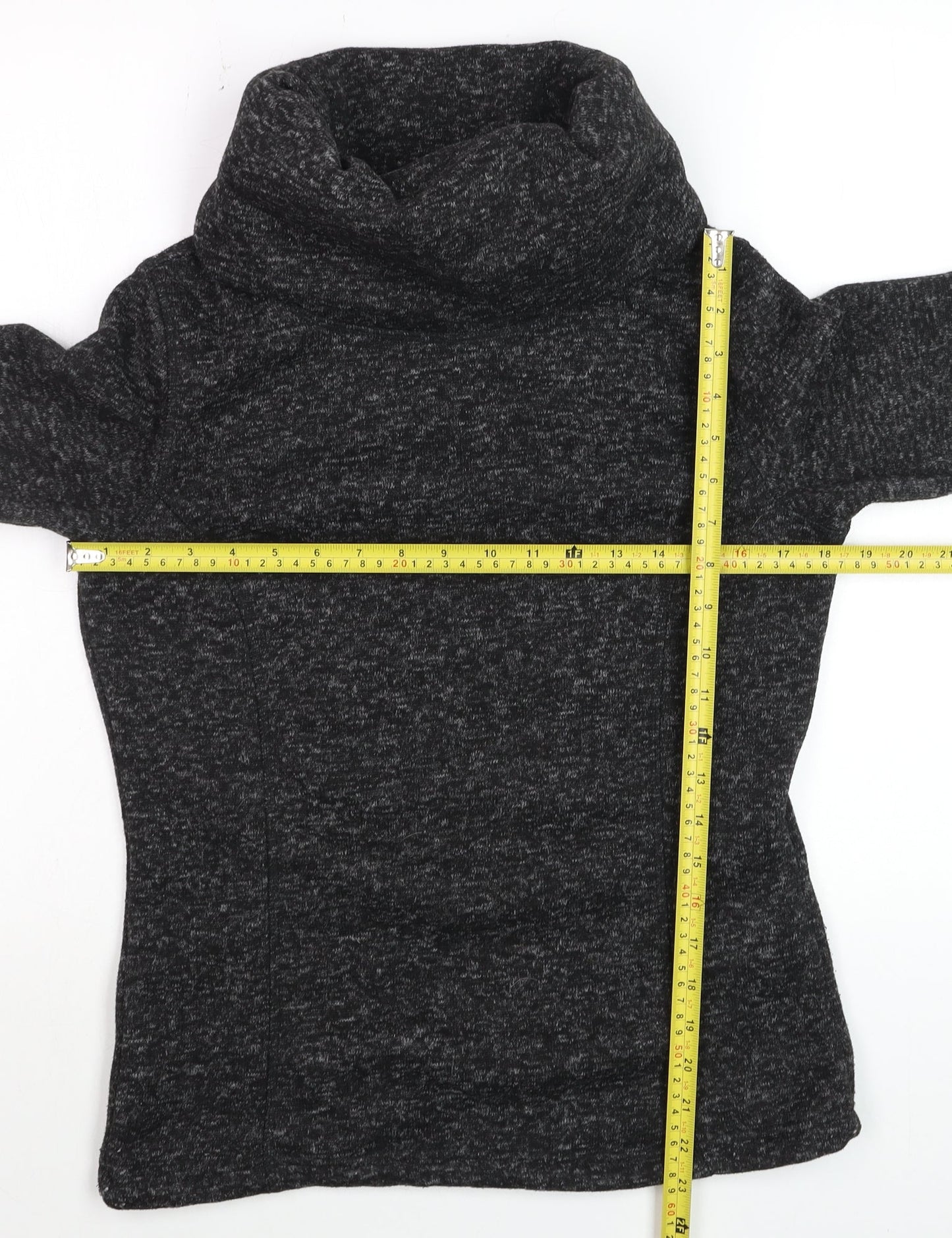 Mountain Warehouse Women’s Black Funnel Neck Pullover Sweatshirt UK 8
