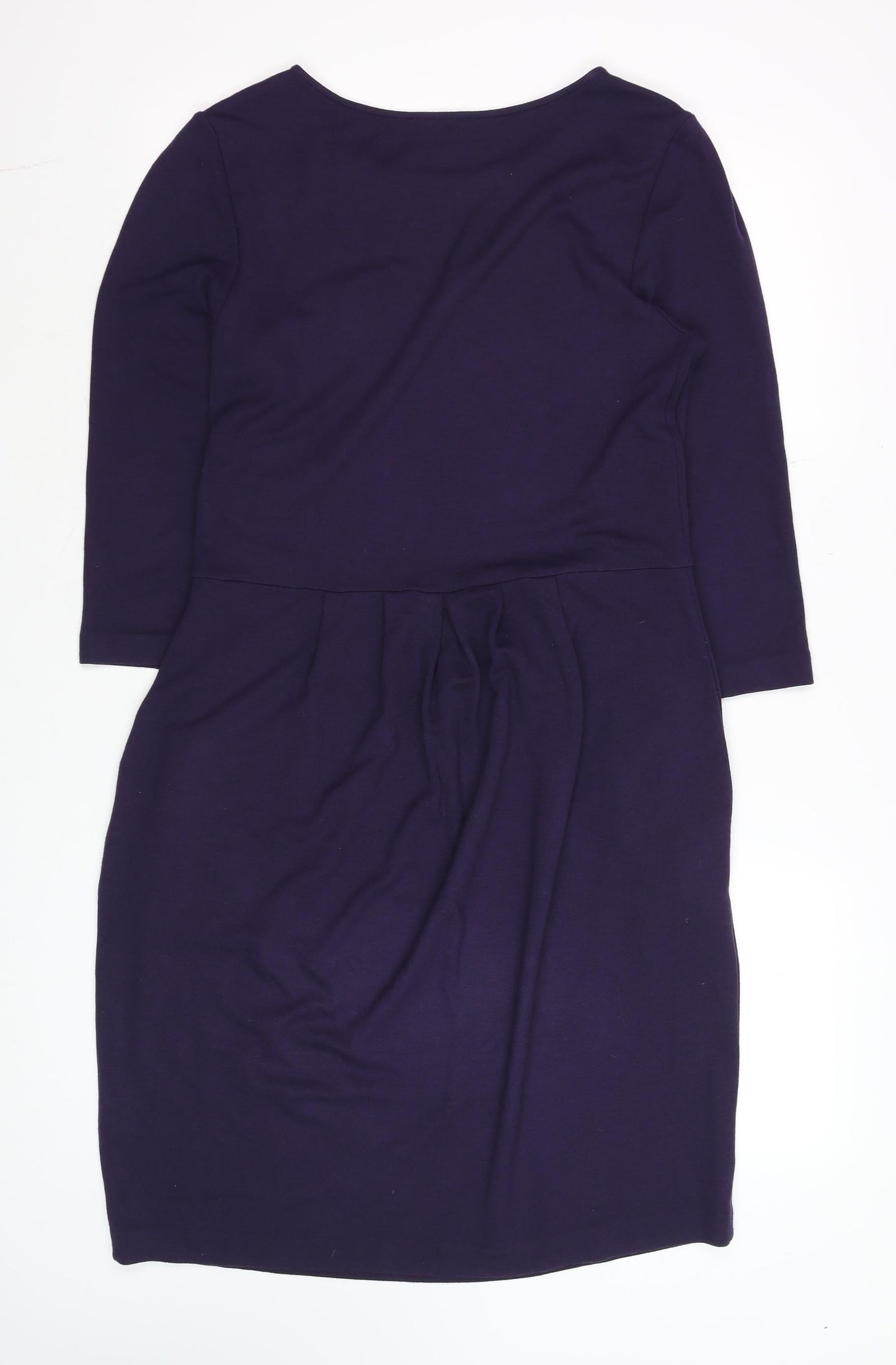 Jaeger Women’s Purple Wool Blend Shift Dress Size 12