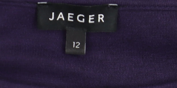 Jaeger Women’s Purple Wool Blend Shift Dress Size 12