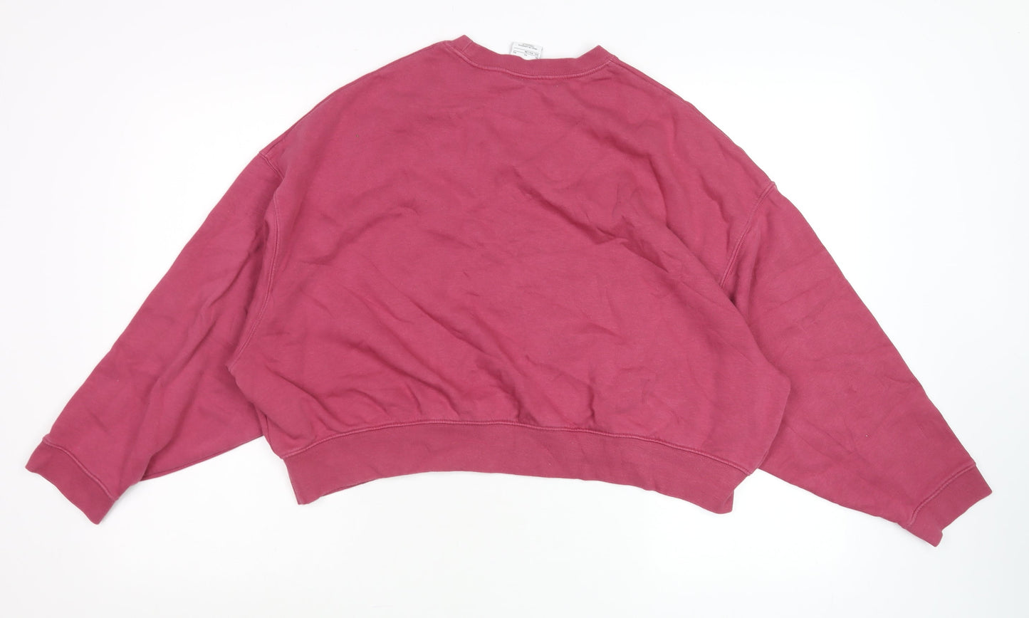 Nike Womens Pink Crew Neck Pullover Sweatshirt XL Relaxed Fit