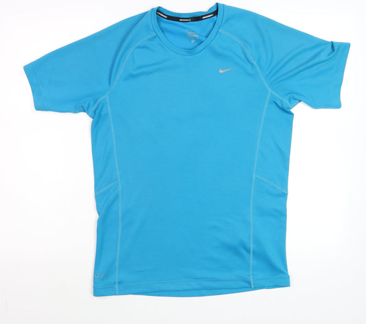 Nike Men's Blue Dri-Fit Running T-Shirt Size S Athletic Fit