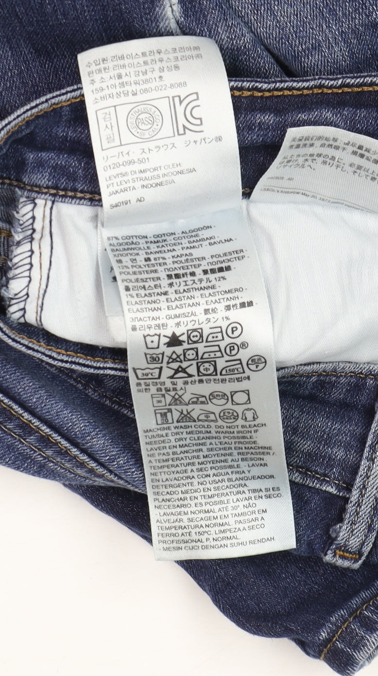 Levi's Women's Blue Size 8 Demi Curve Mid Rise Skinny Jeans