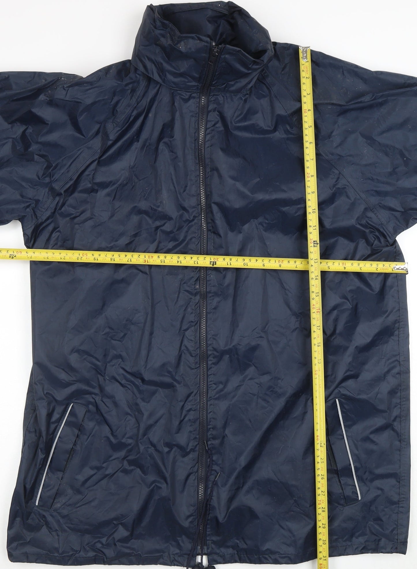 ARAN Men's Blue L Waterproof Rain Jacket Lightweight Outdoor Coat