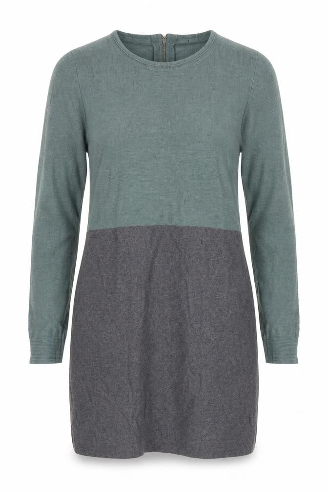 Whistles Women's Green Knit Tunic Jumper Size 12 Long Sleeve Crew Neck