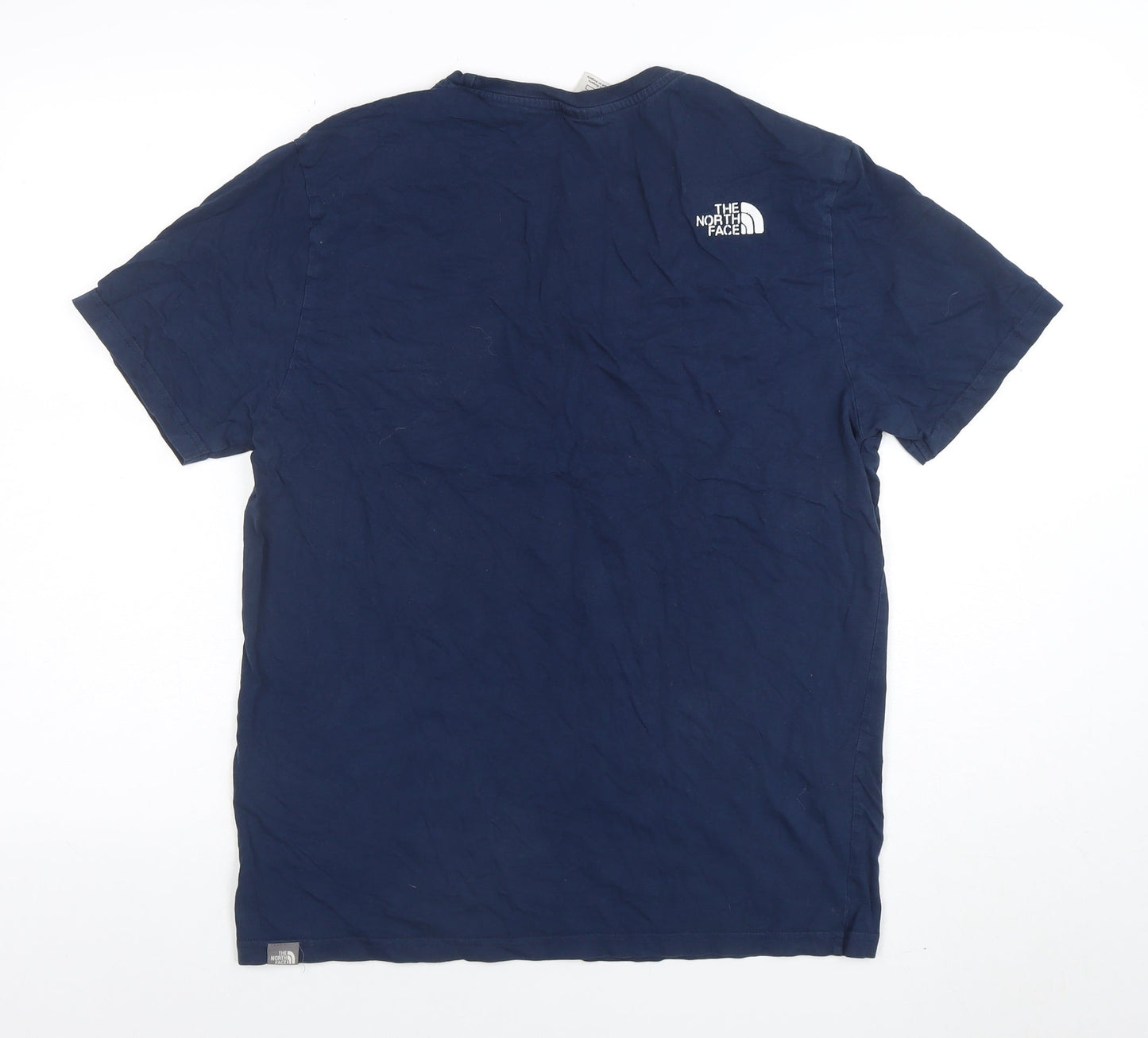 The North Face Mens Blue Cotton Crew Neck Short Sleeve T-Shirt L