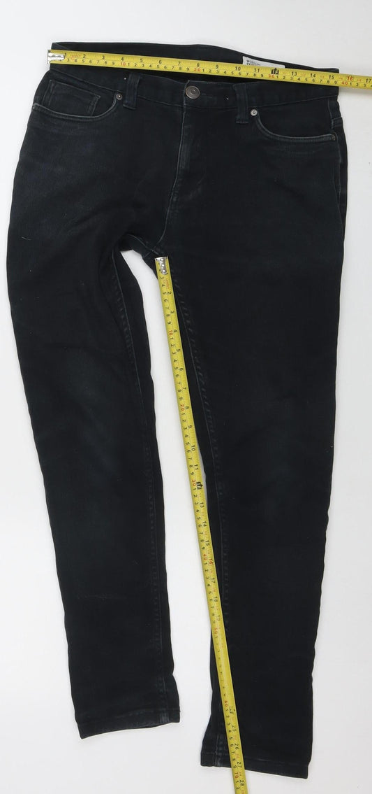 Denim Co. Men's Black Skinny Jeans W30 L30 Slim Fit Denim