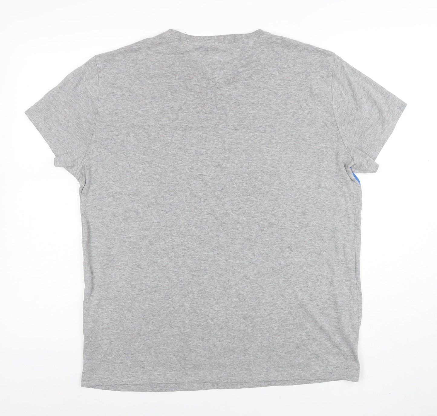 Tommy Hilfiger Denim Men's Grey Blue Crew Neck Graphic T-Shirt M