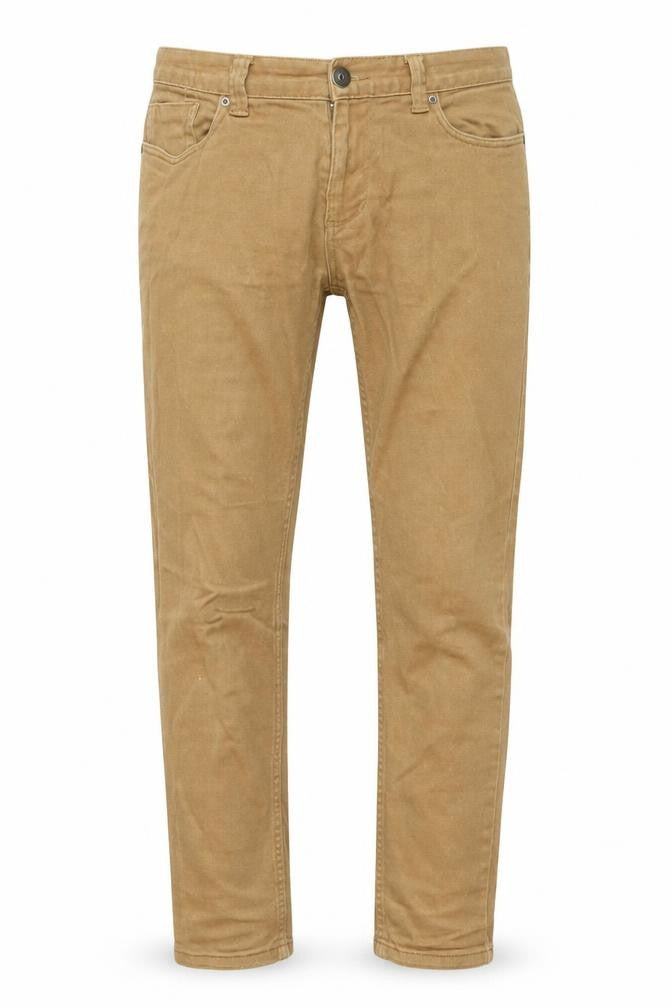 Front view of Denim Co. Men's Beige Skinny Jeans W30 L30 Cotton Stretch