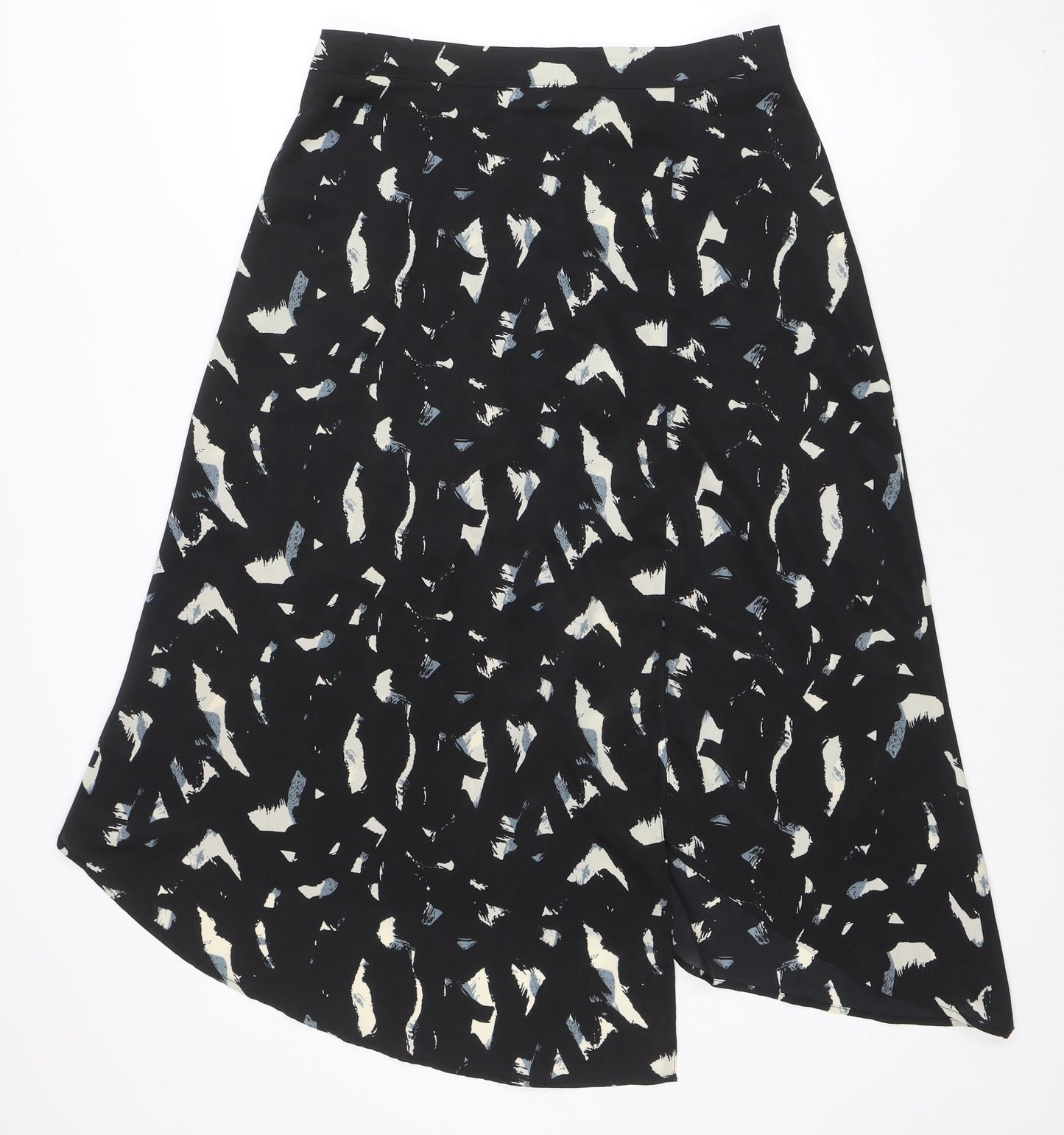 AX Paris Women Black Geometric A-Line Knee Length Skirt Size 12