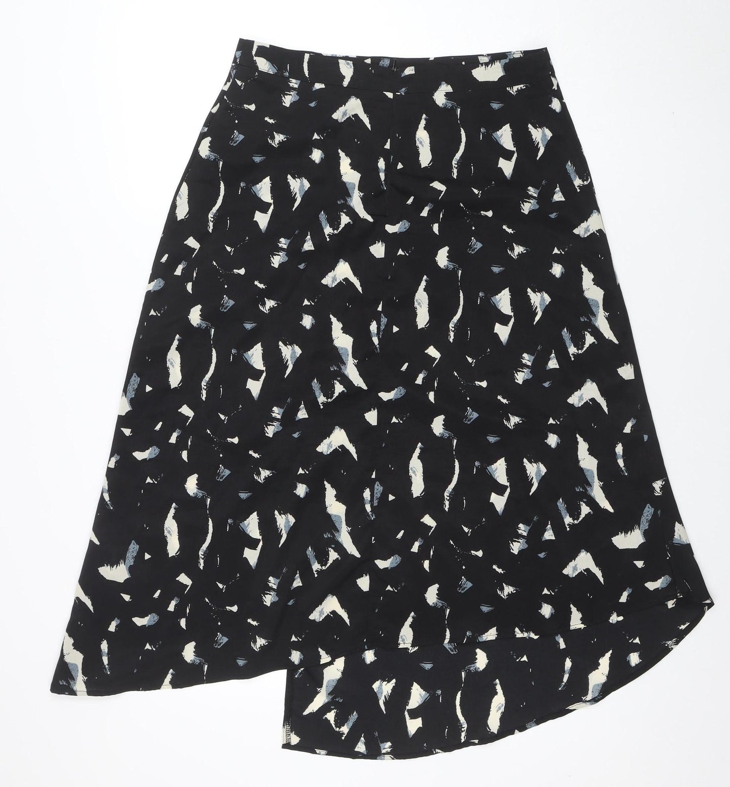 AX Paris Women Black Geometric A-Line Knee Length Skirt Size 12