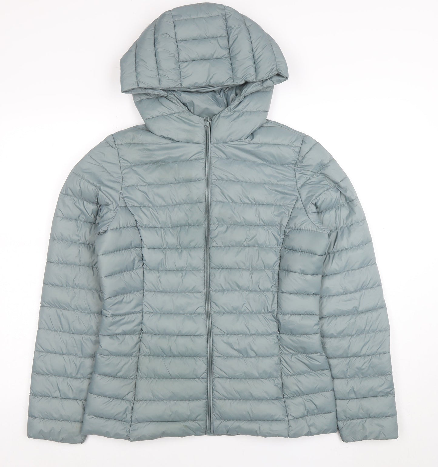 Dunnes Stores Women's Green Hooded Lightweight Puffer Jacket Size S