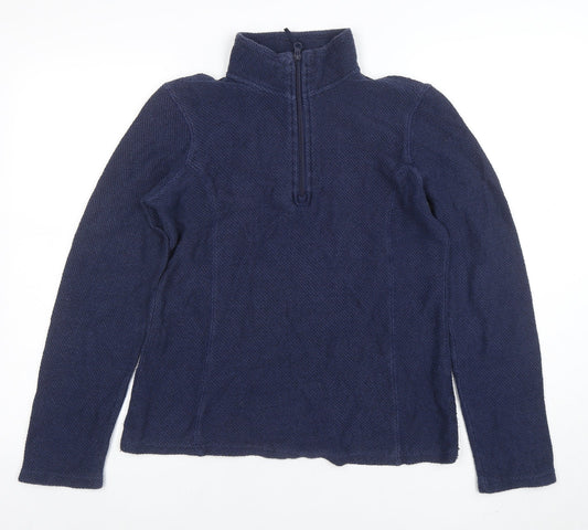 Mountain Warehouse Women Navy 1/2 Zip Pullover Fleece Size 10