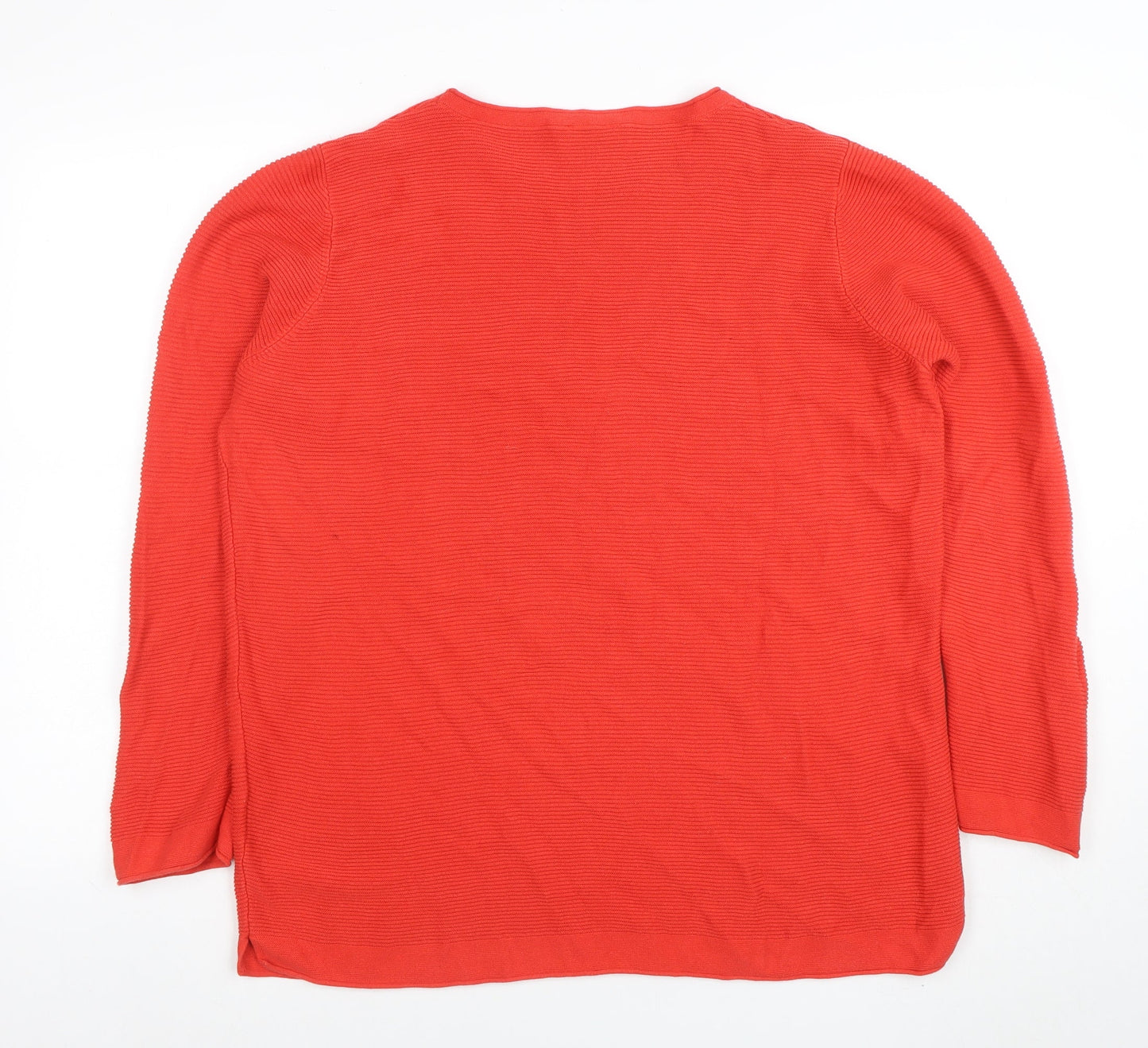 Tom Tailor Women's Red Cotton Knit Pullover Jumper 3XL