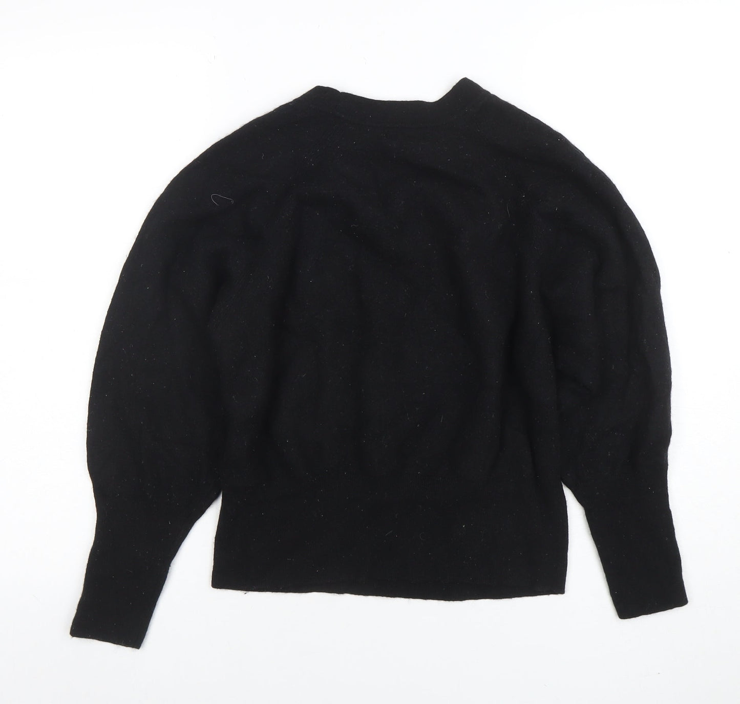 Fat Face Women's Black Crew Neck Balloon Sleeve Jumper Size 18